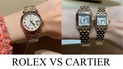 cartier watch vs rolex watch